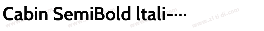 Cabin SemiBold ltali字体转换